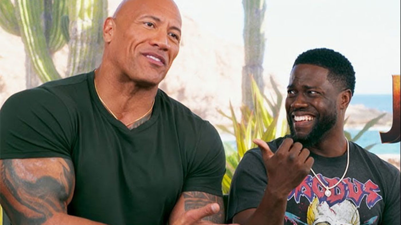 The Rock And Kevin Hart Attend Jumanji The Next Level Screening Announce Free Movie Tickets For A Year
